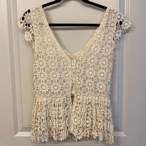 Alice & Olivia Crochet Top
